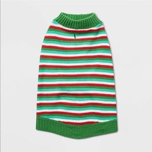 Wondershop dog holiday stripe sweater M